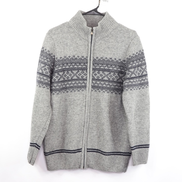 Lorenzo Magni Mens Small Full Zip Sweater Gray - Picture 1 of 5